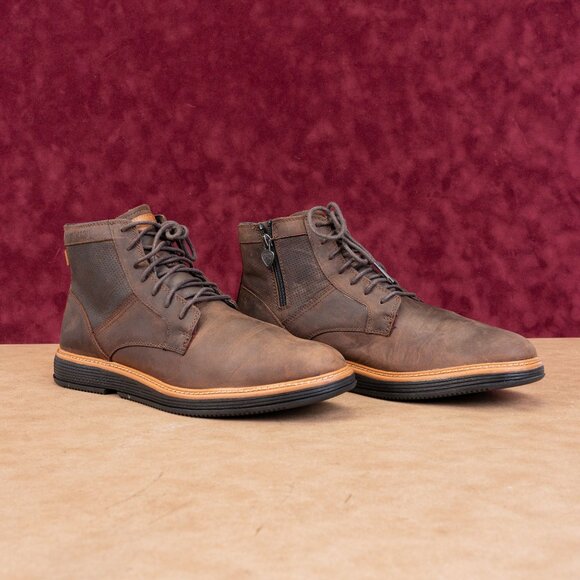 Mark Nason Men Parallux Ando Brown Leather Lace-up Ankle Boots sz 11.5 - Picture 1 of 7